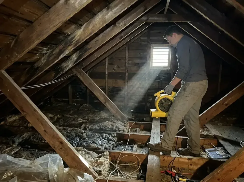 attic-water-damage-drying-proc-007 — frequently asked questions, Emergency Water Extraction & 24/7 Flood Response in Carbond…